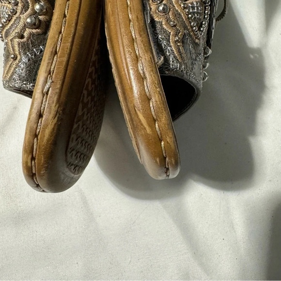 Rieker Metallic Silver Sandals Ankle Trap  size 5 1/2 - Picture 4 of 13